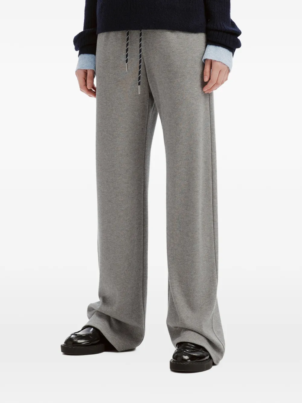 tout a coup drawstring-waist wide-leg track pants Grijs