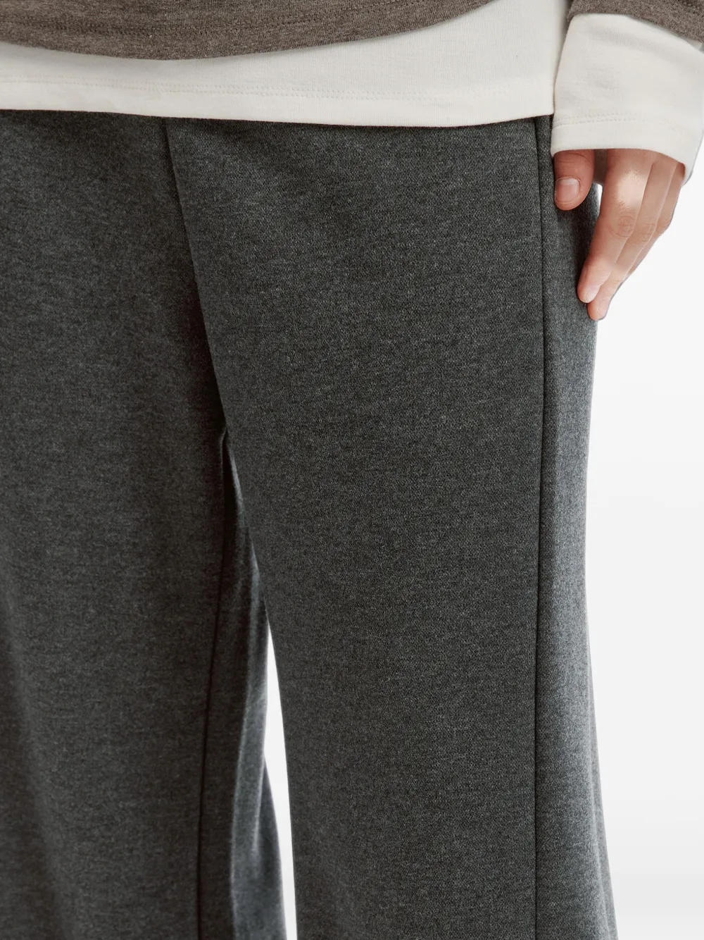 b+ab Broek met wijde pijpen Grijs