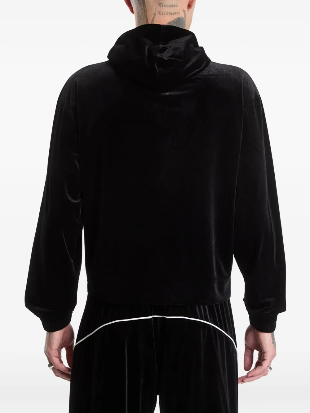 UMBRO velvet masked hoodie Zwart