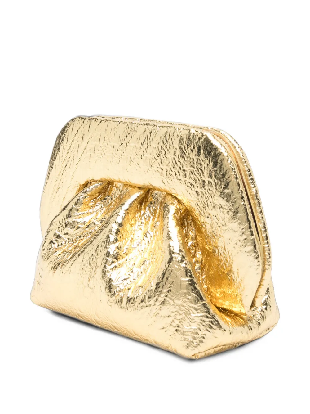 Themoirè Bios laminated clutch bag Goud