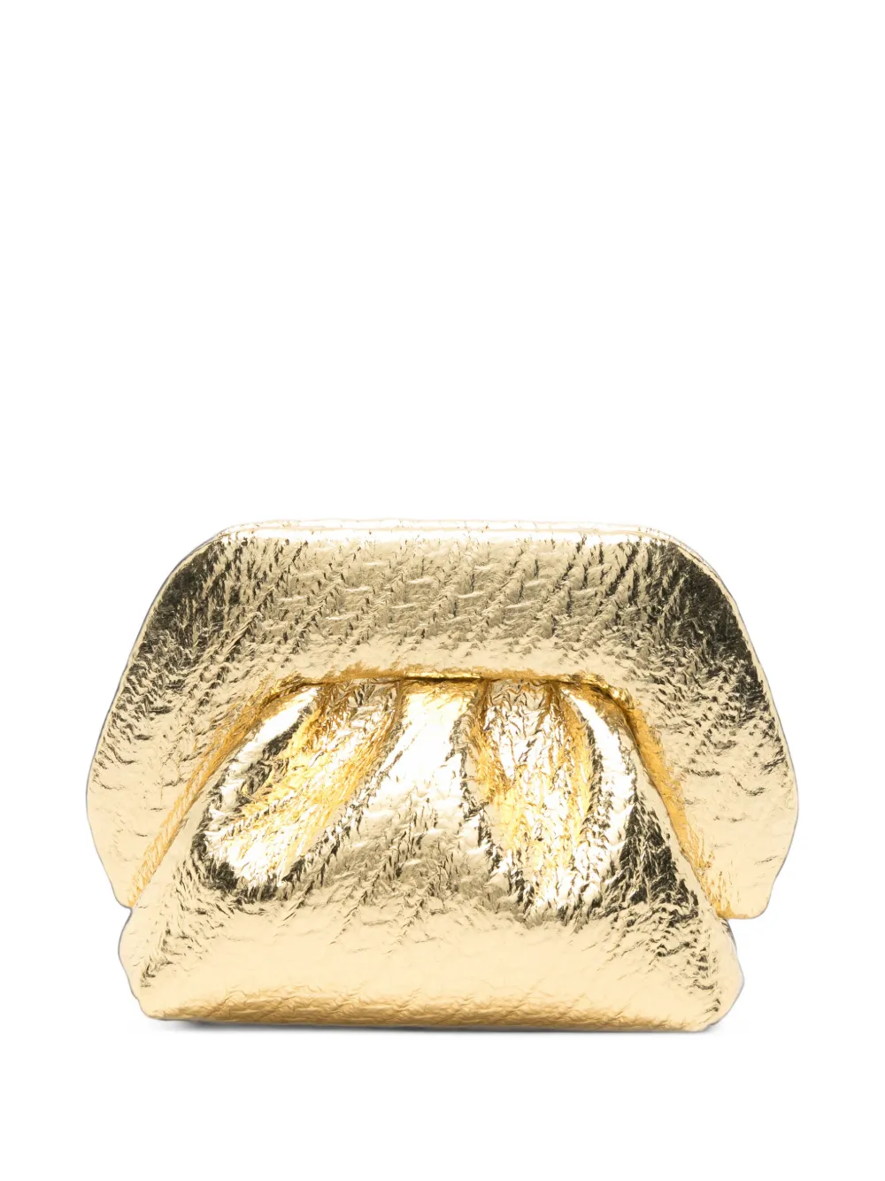 Themoirè Bios laminated clutch bag Goud