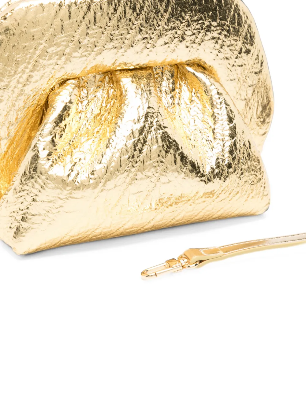 Themoirè Bios laminated clutch bag Goud