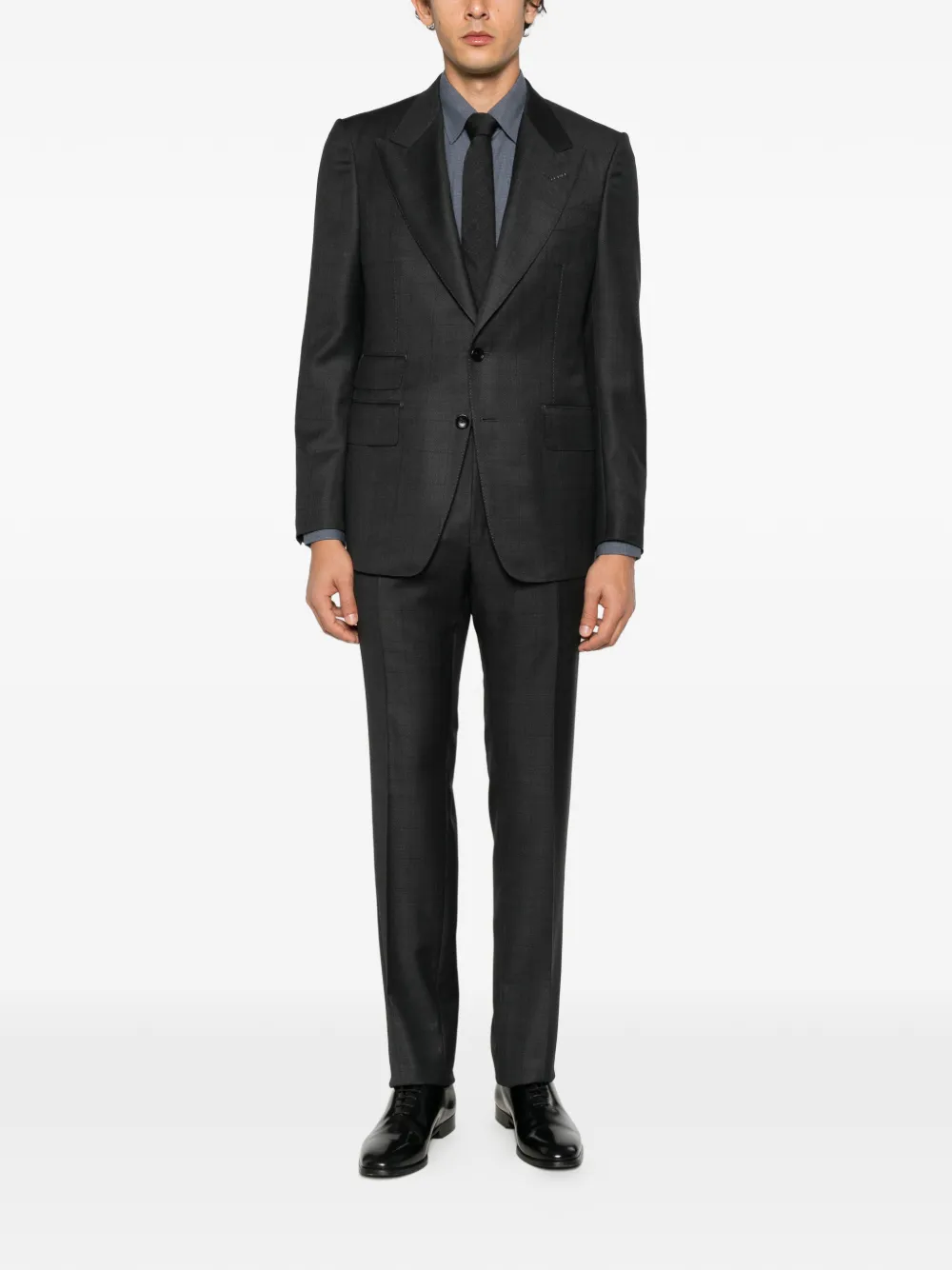 Brioni button-down long-sleeve shirt Blauw