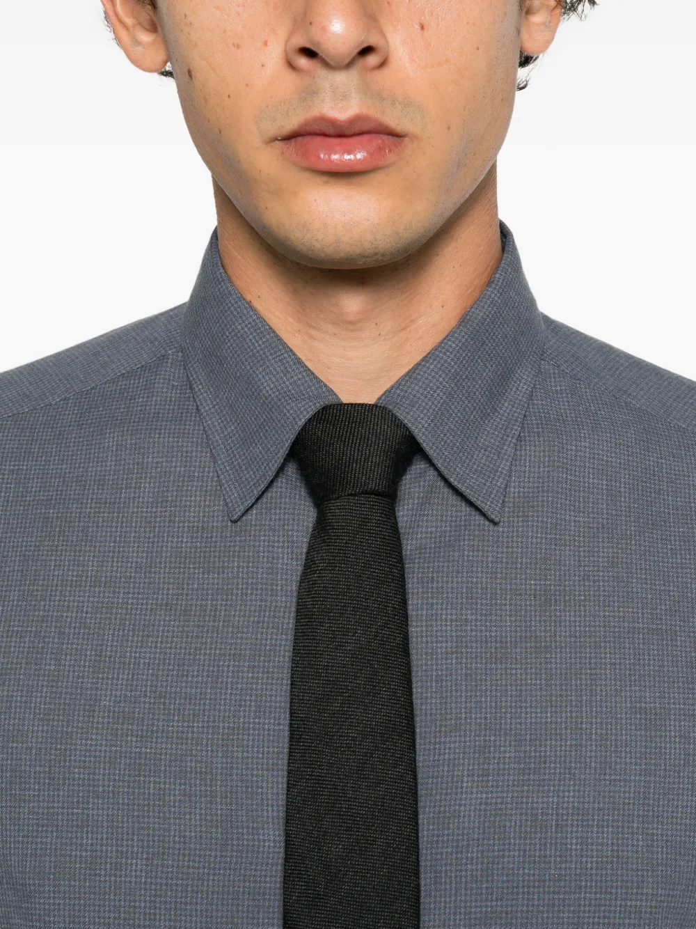 Brioni button-down long-sleeve shirt Blauw