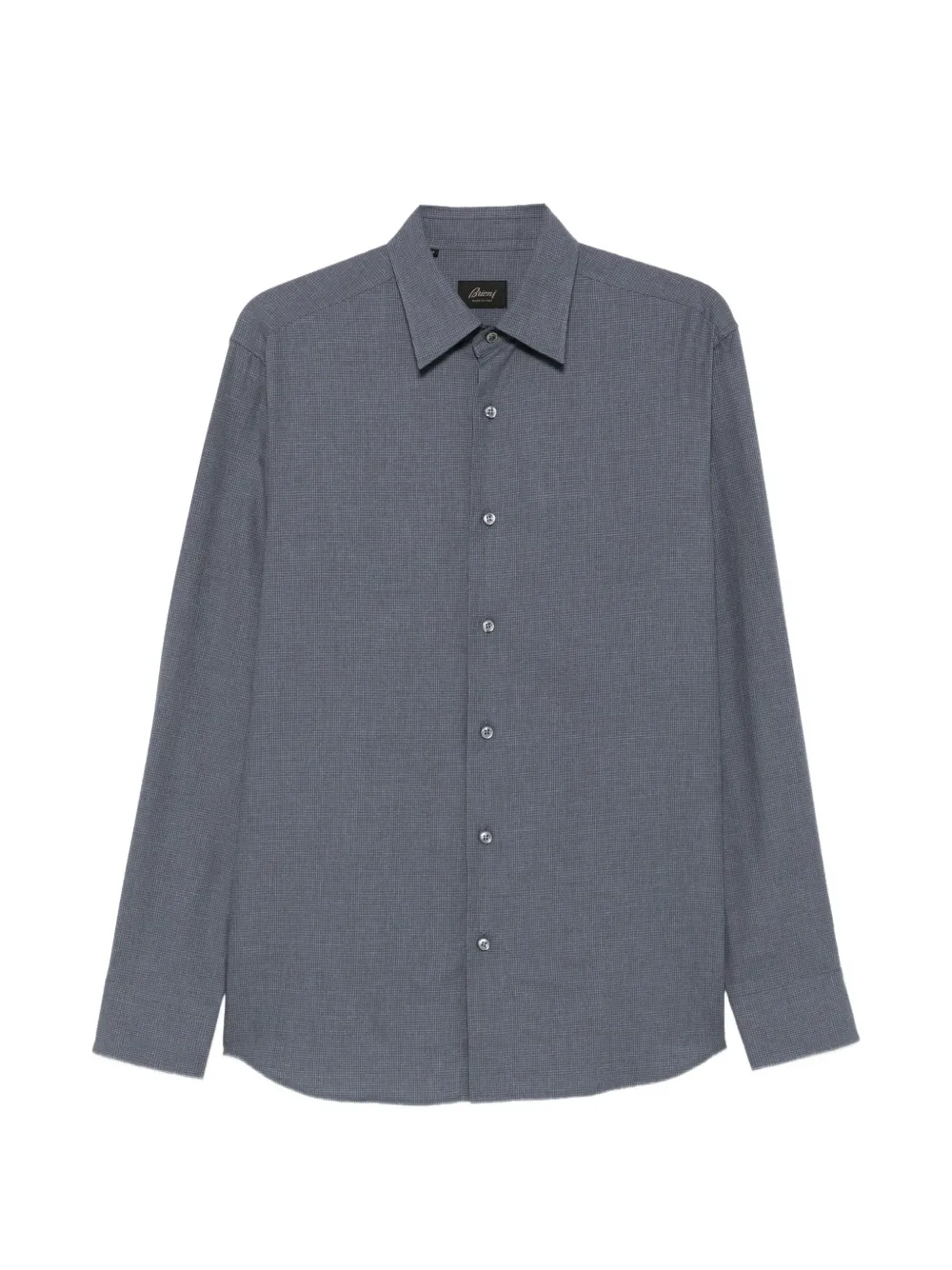 Brioni button-down long-sleeve shirt Blauw