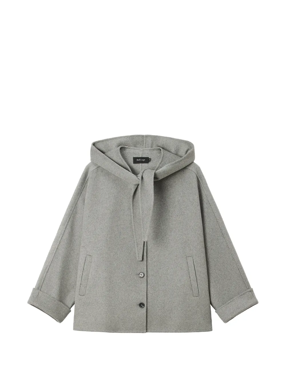Tout a coup hooded button-up jacket Grijs