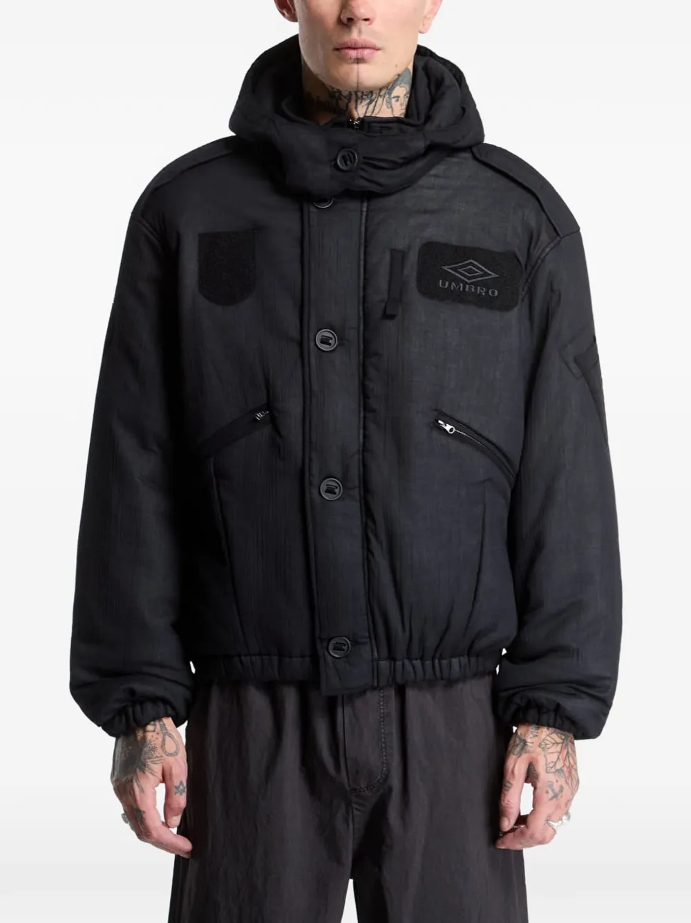 UMBRO Flight jhooded jacket Zwart