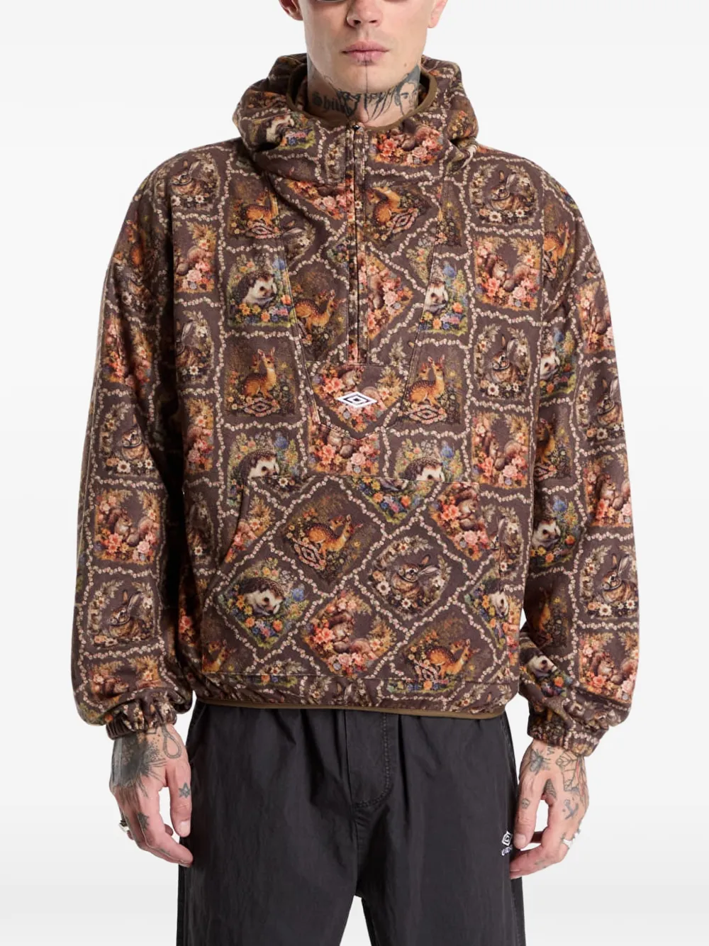UMBRO Cub graphic-print fleece hoodie Bruin