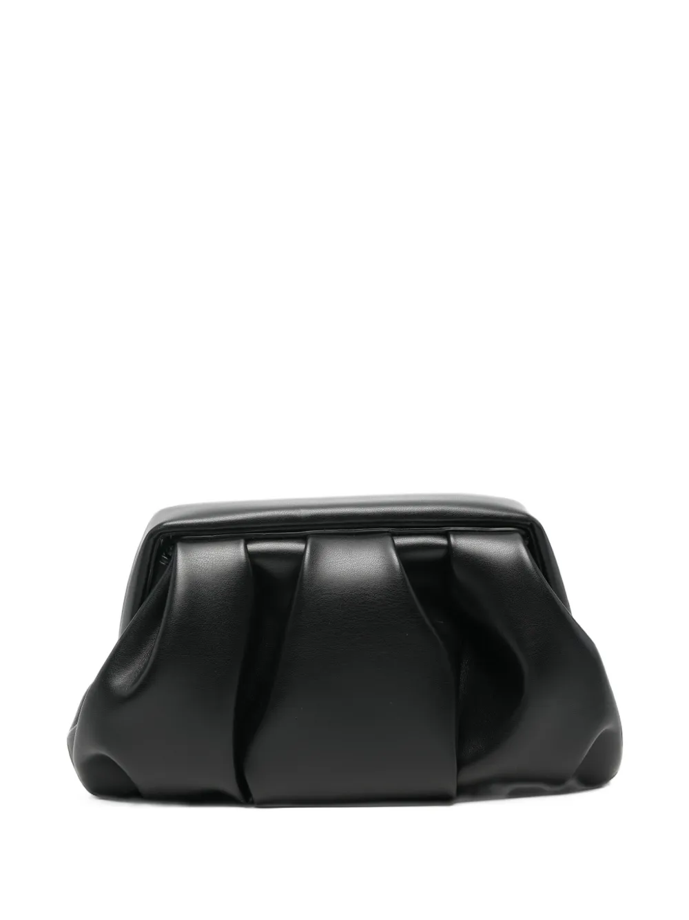 Themoirè Athena ruched pochette bag - Nero