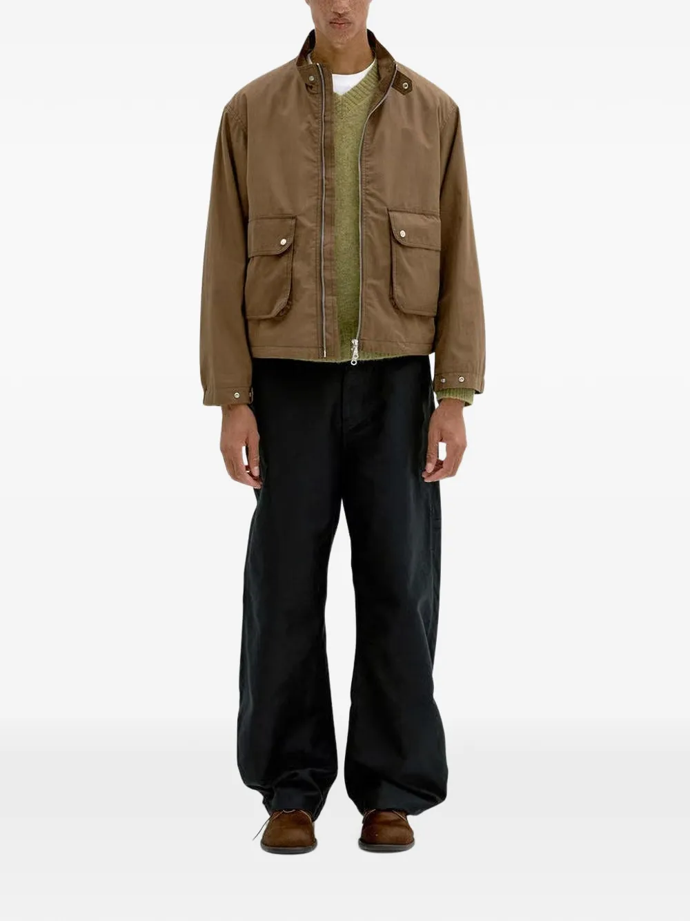 COOR stand-collar cotton jacket Bruin