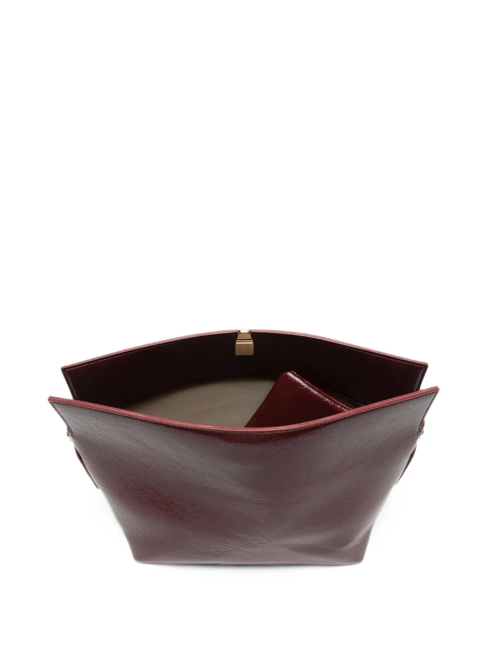 Themoirè Zoe crumpled clutch bag Rood