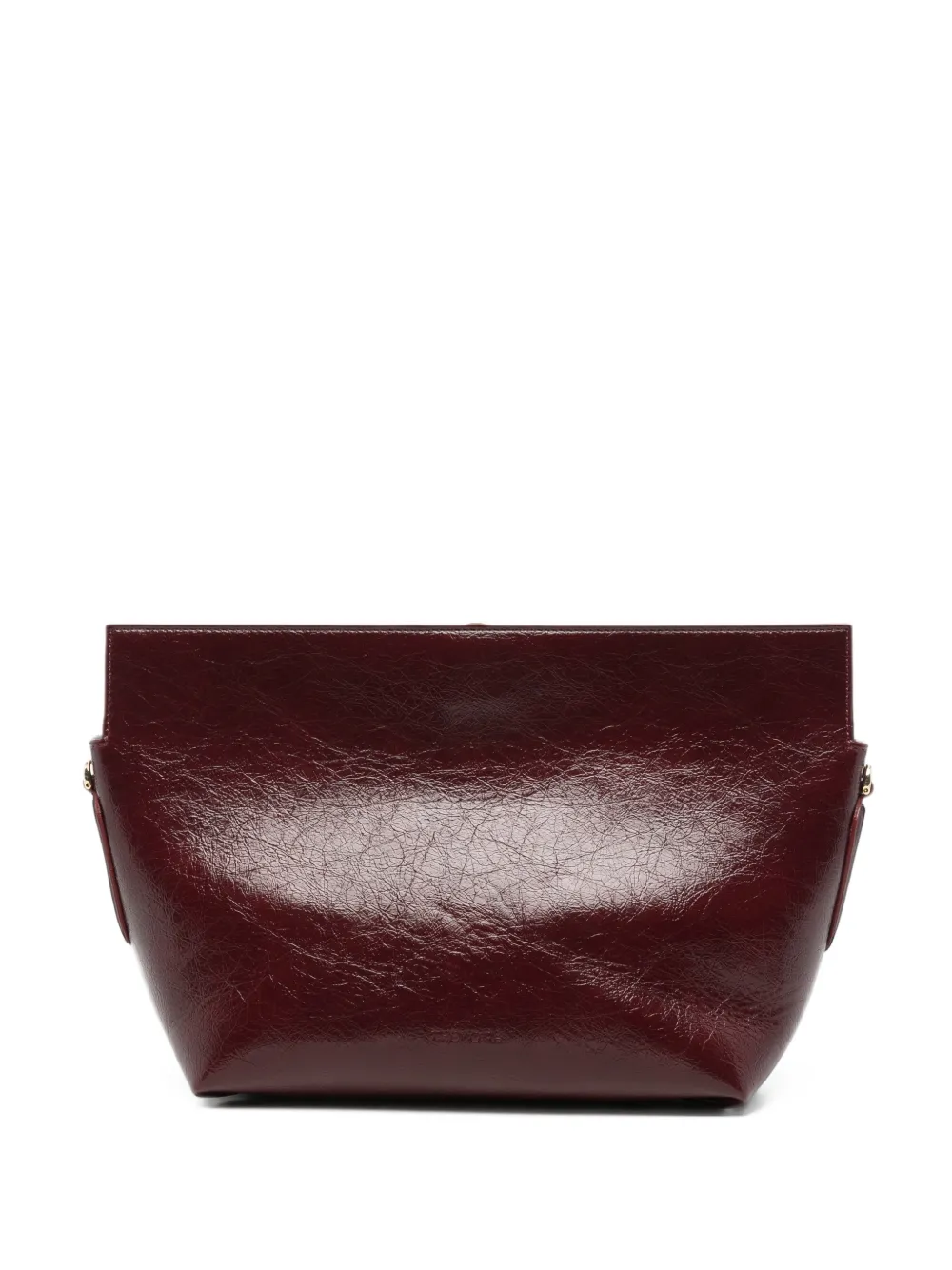 Themoirè Zoe crumpled clutch bag - Rosso
