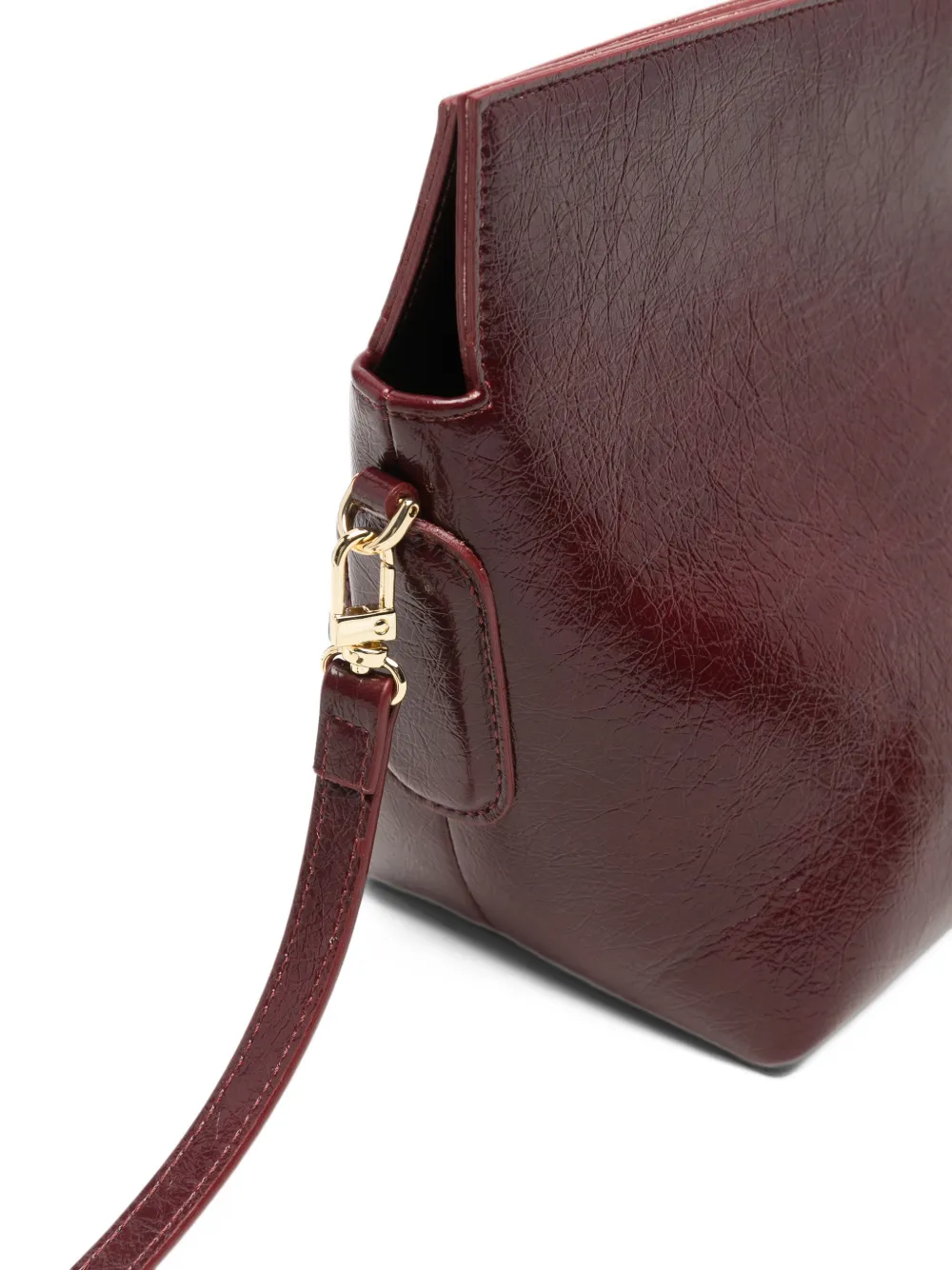 Themoirè Zoe crumpled clutch bag Rood