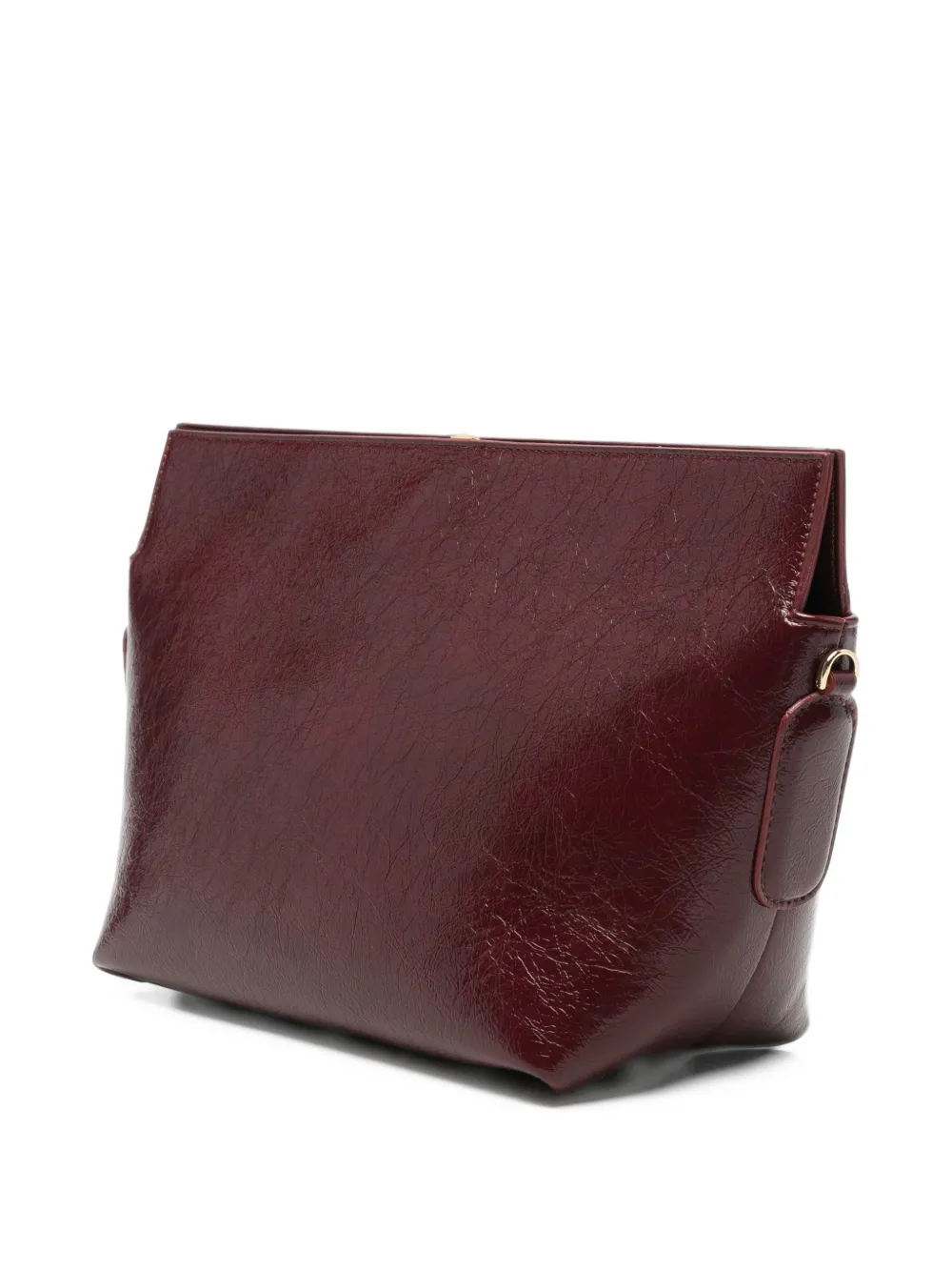 Themoirè Zoe crumpled clutch bag Rood