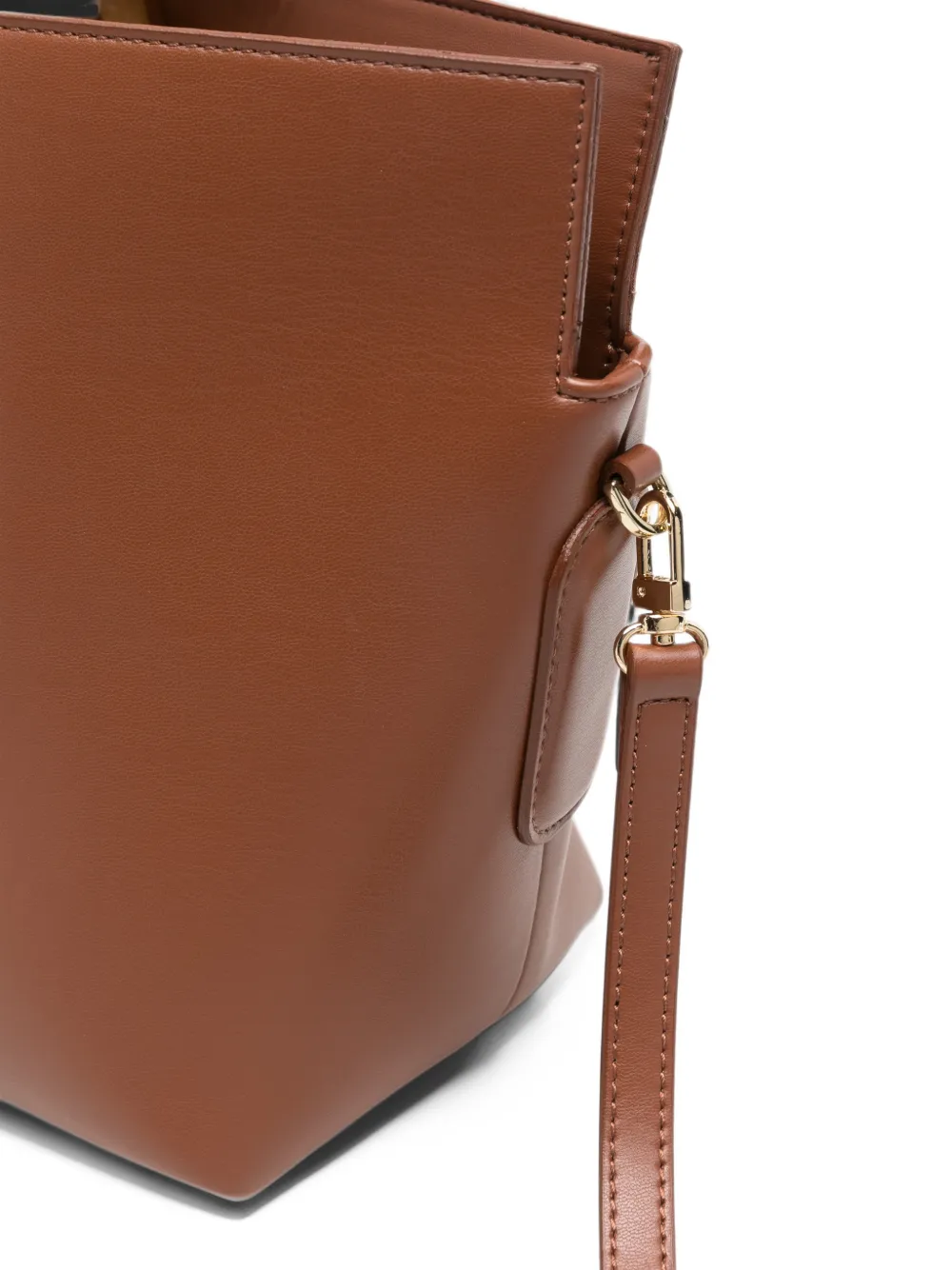 Themoirè Zoe small clutch bag Bruin