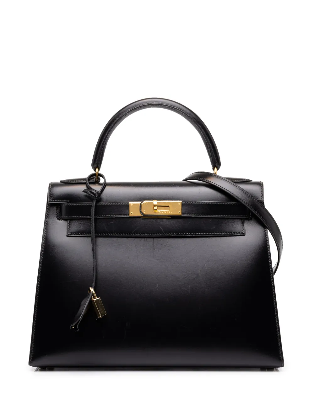 Hermès Pre-Owned 1991 Box Calf Kelly Sellier 28 satchel - Schwarz