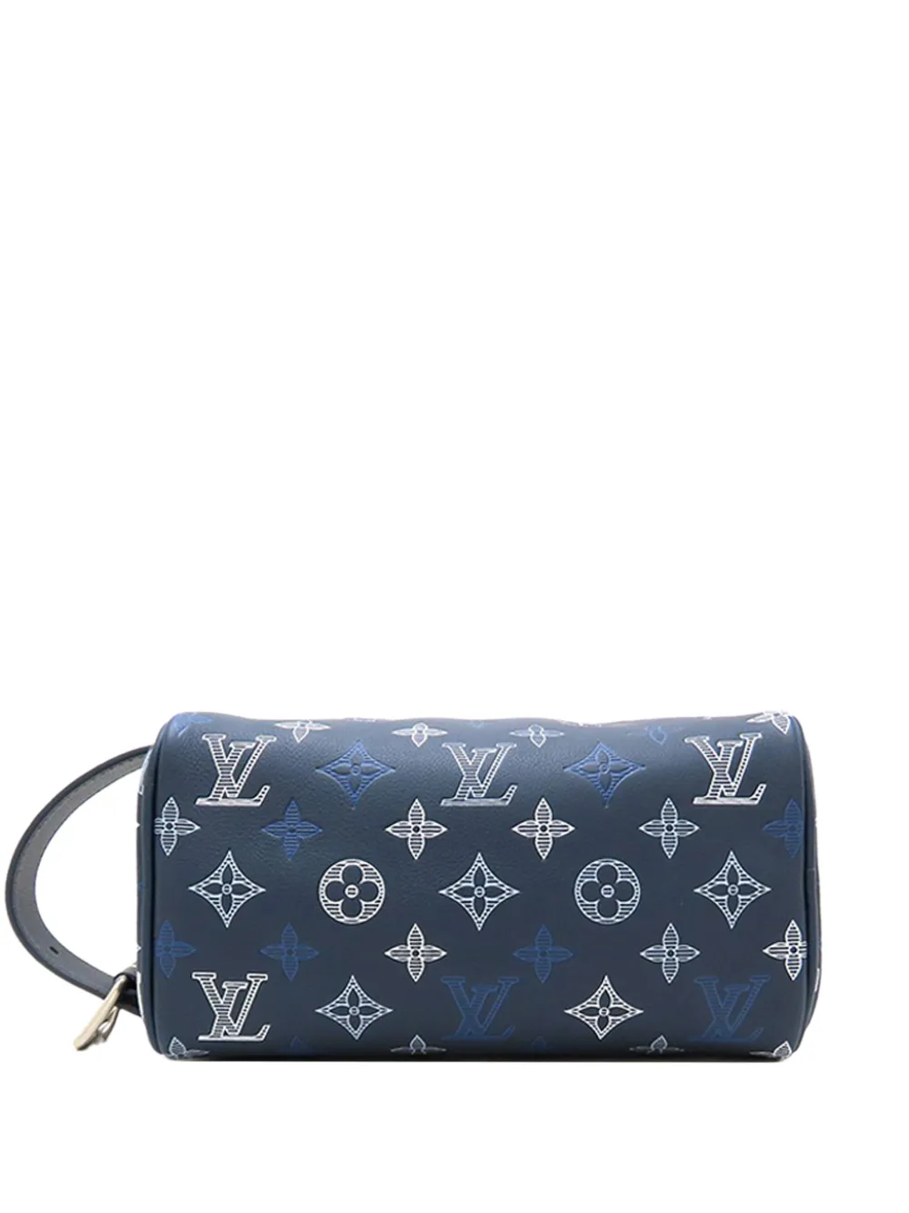 Louis Vuitton Pre-Owned 2021-2026 Monogram Shadow Locker Dopp Kit clutch bag - Blu