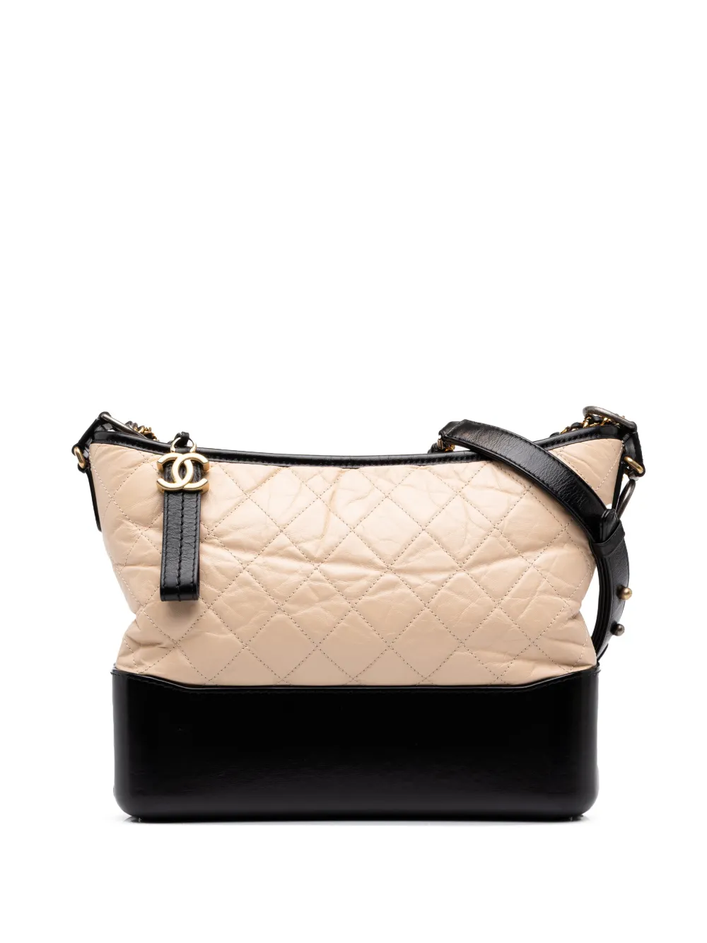 CHANEL Pre-Owned 2018 Medium Bicolor Lambskin Gabrielle crossbody bag - Neutrals