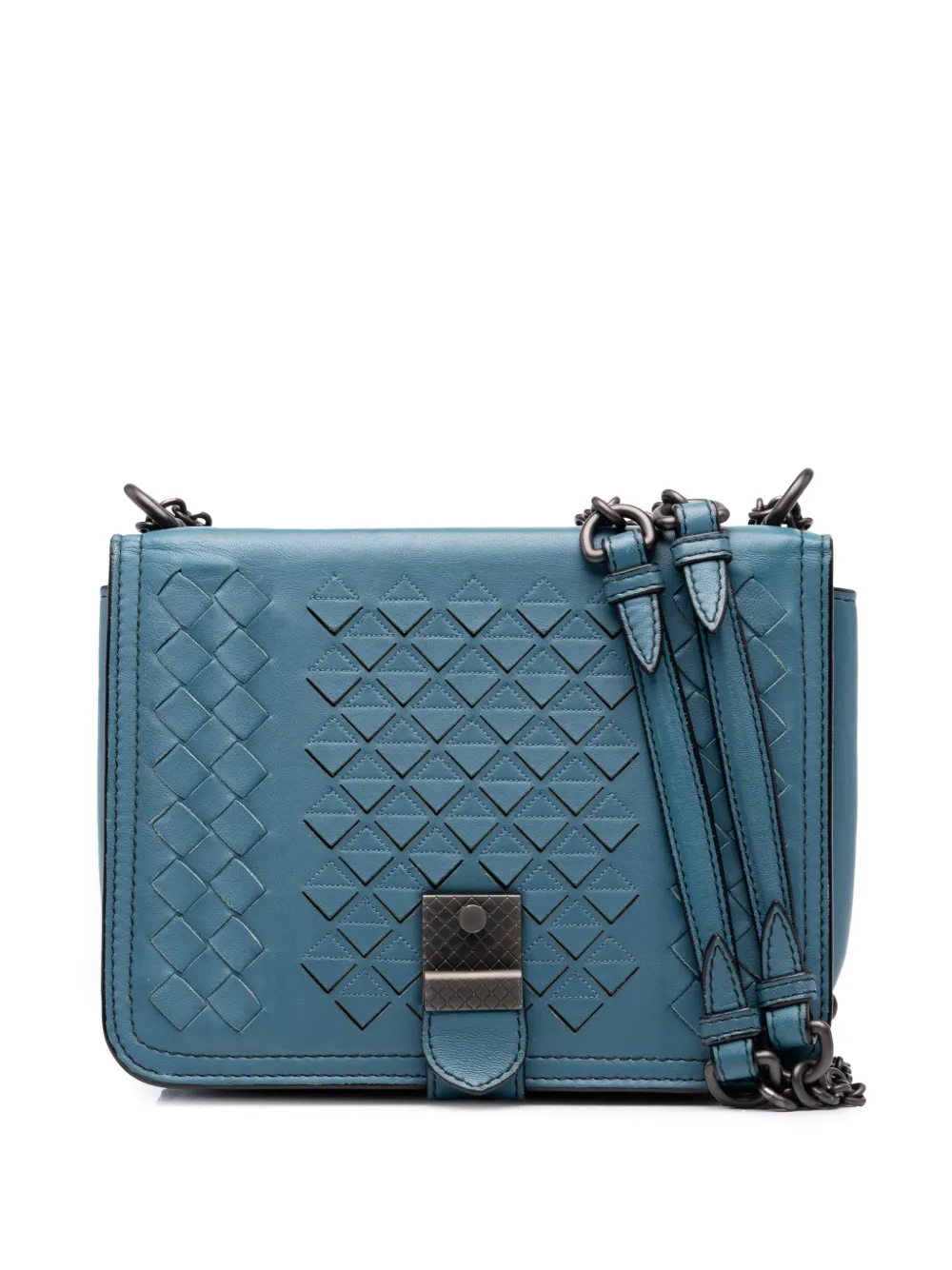 Bottega Veneta Pre-Owned 2012-2026 Mini Nappa Intrecciato Runway shoulder bag - Blau