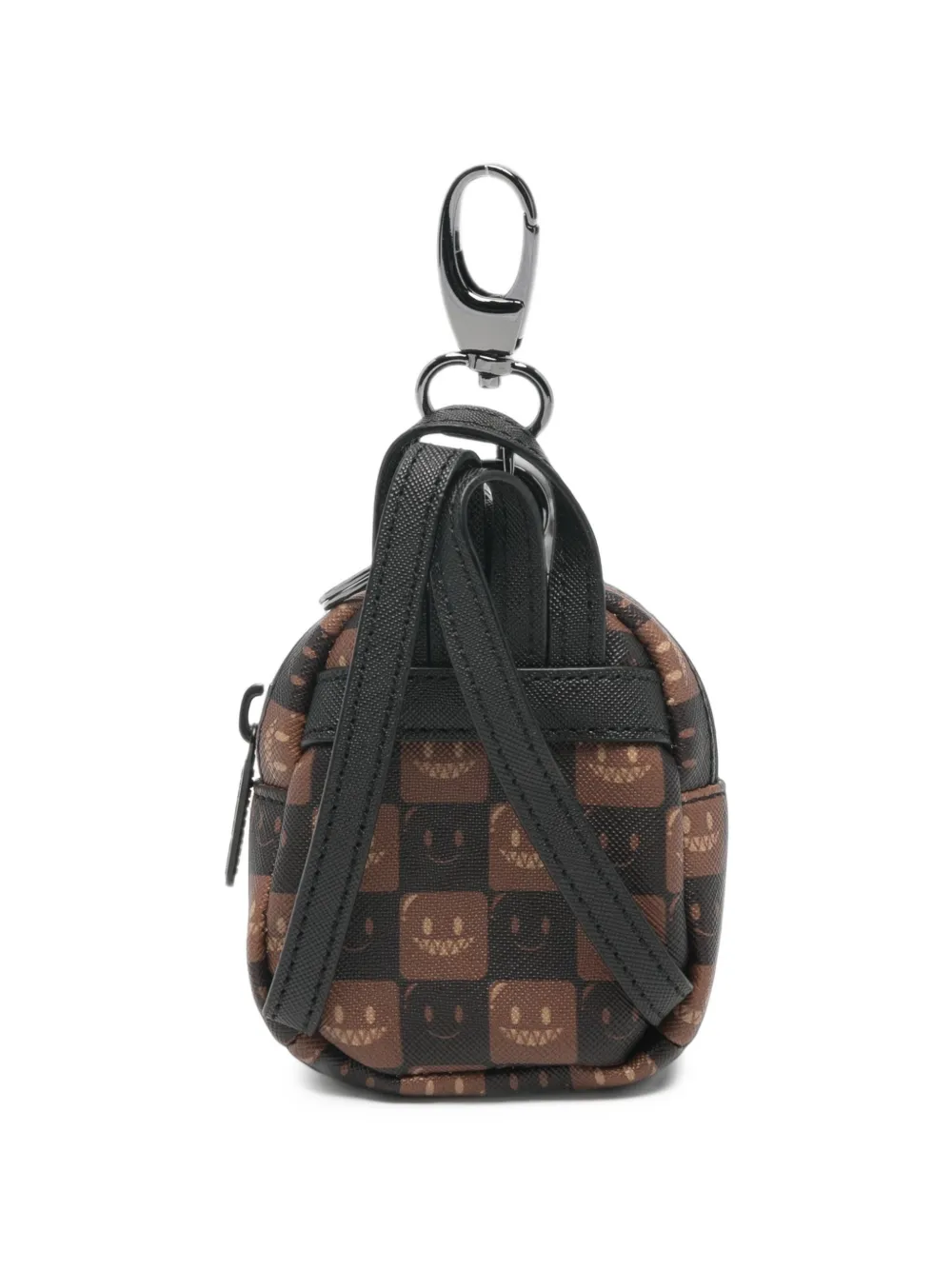 Sprayground Shark Mouth checkered keyrings - Marrone