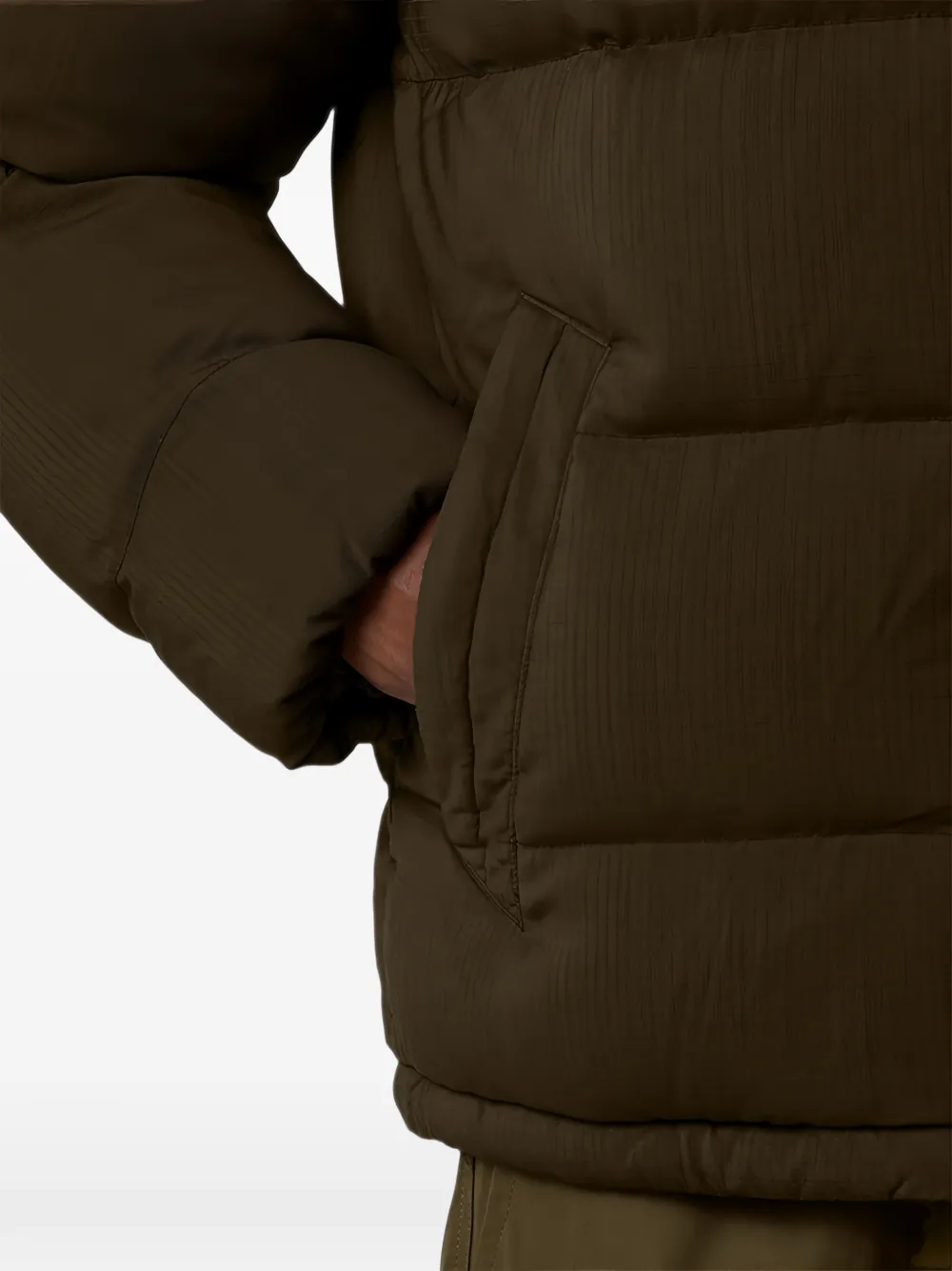 Stone Island 4100063 wool ripstop-TC_S.I. Ghost down jacket Groen