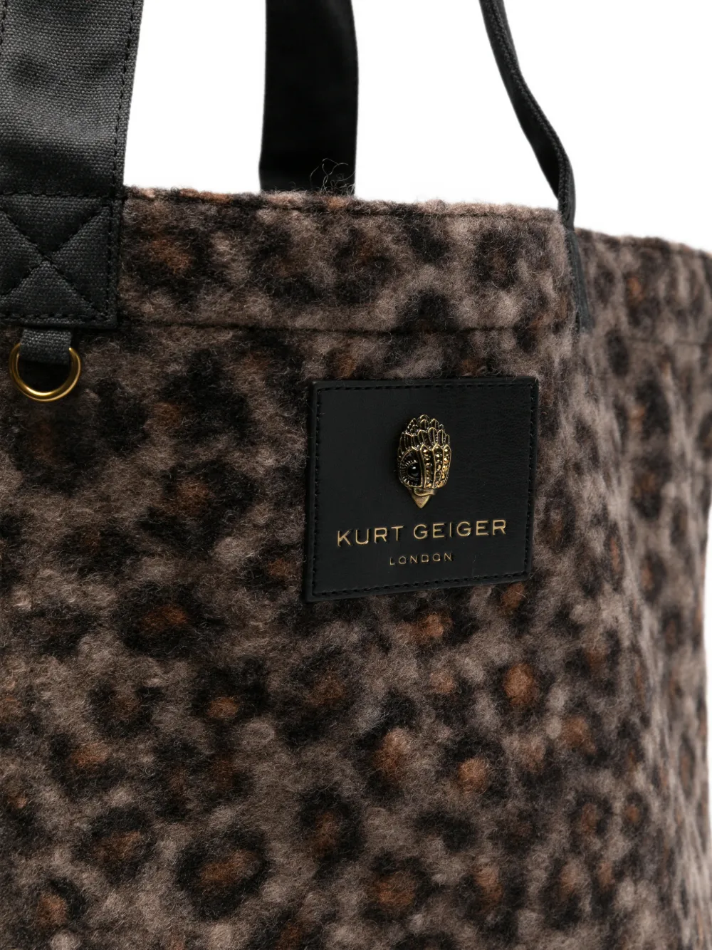 Kurt Geiger London Holborn leopard-print tote bag Bruin
