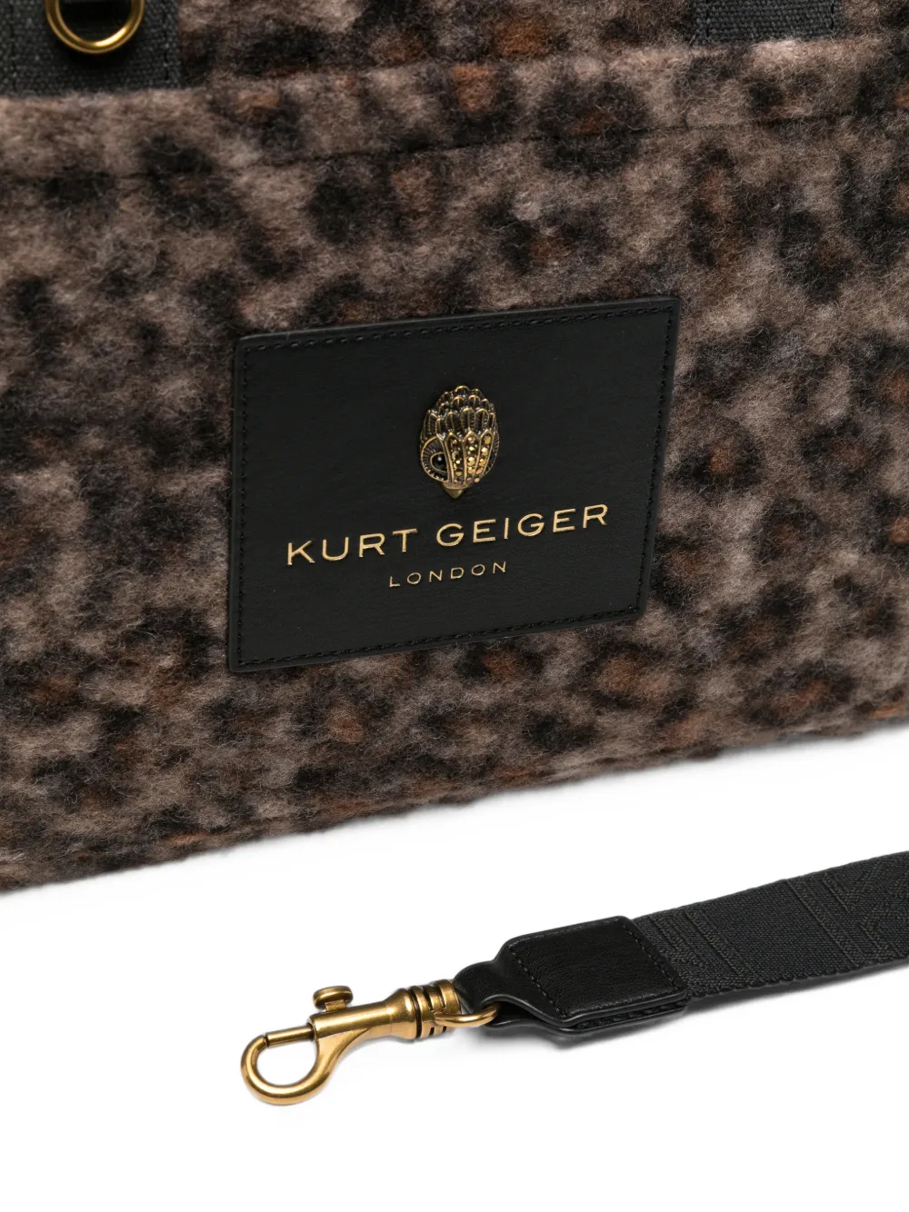 Kurt Geiger London Holborn leopard-print tote bag Bruin