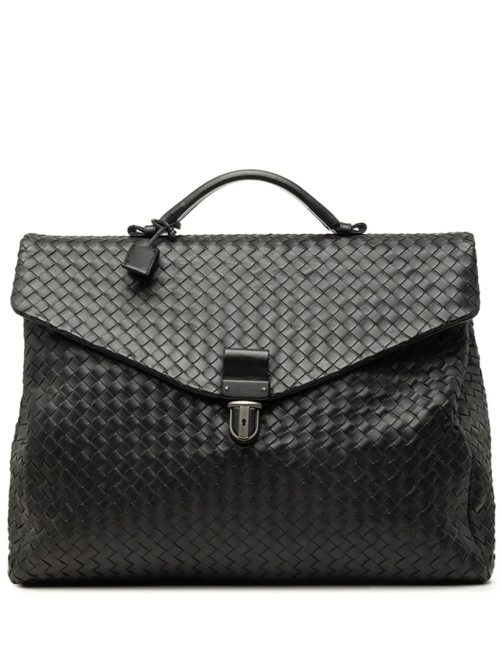 Bottega Veneta Pre-Owned 2012-2026 Nappa Intrecciato business bag - Black