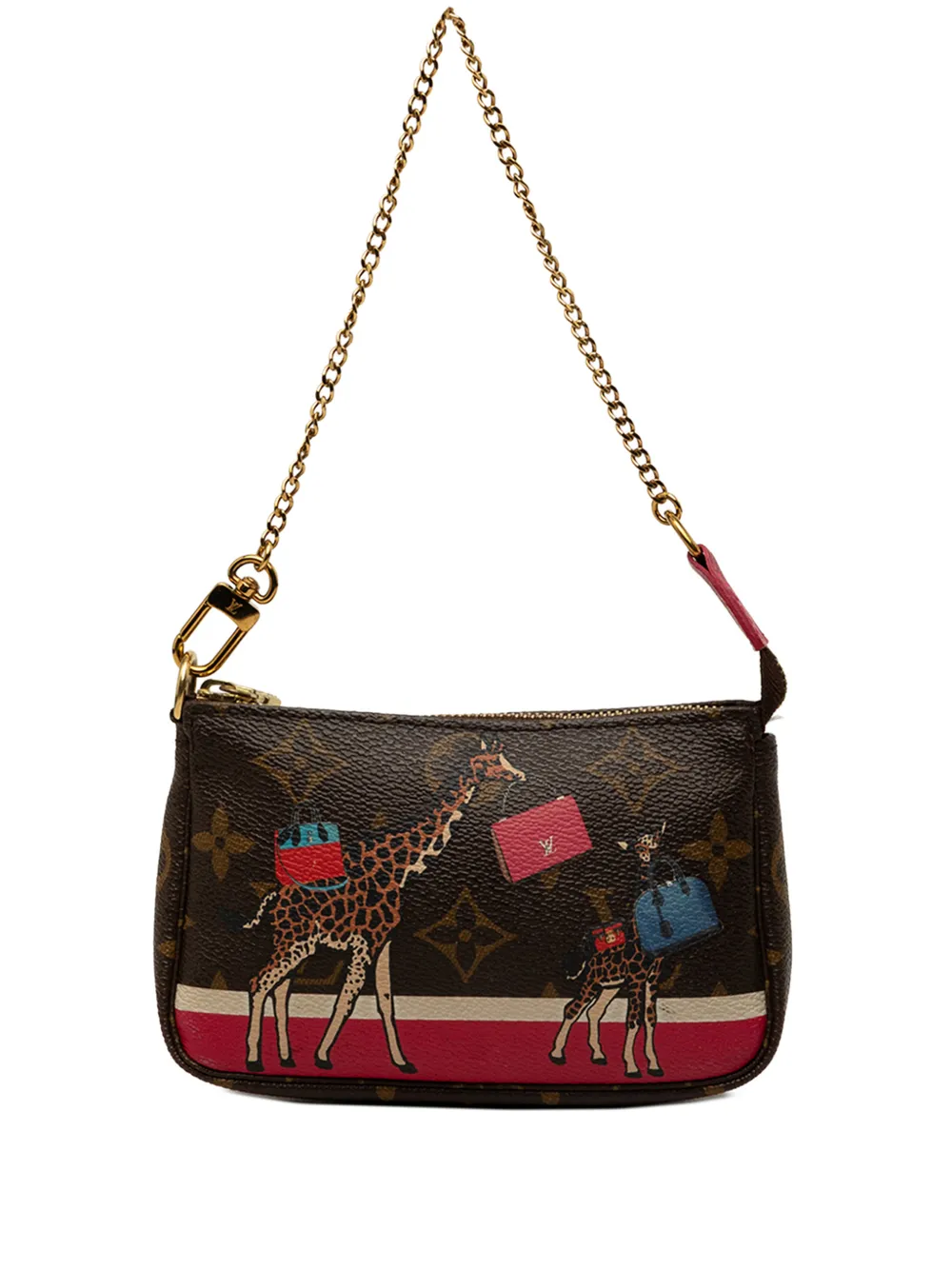 Louis Vuitton Pre-Owned 2017 Monogram Giraffe Christmas Mini Pochette Accessoires handbag - Marrone