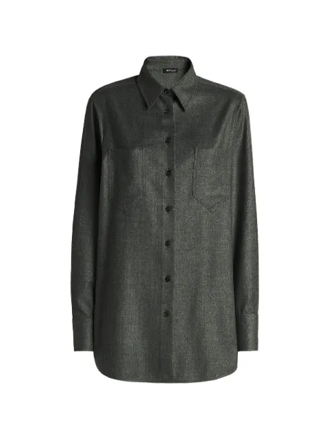 Kiton patch-pocket shirt