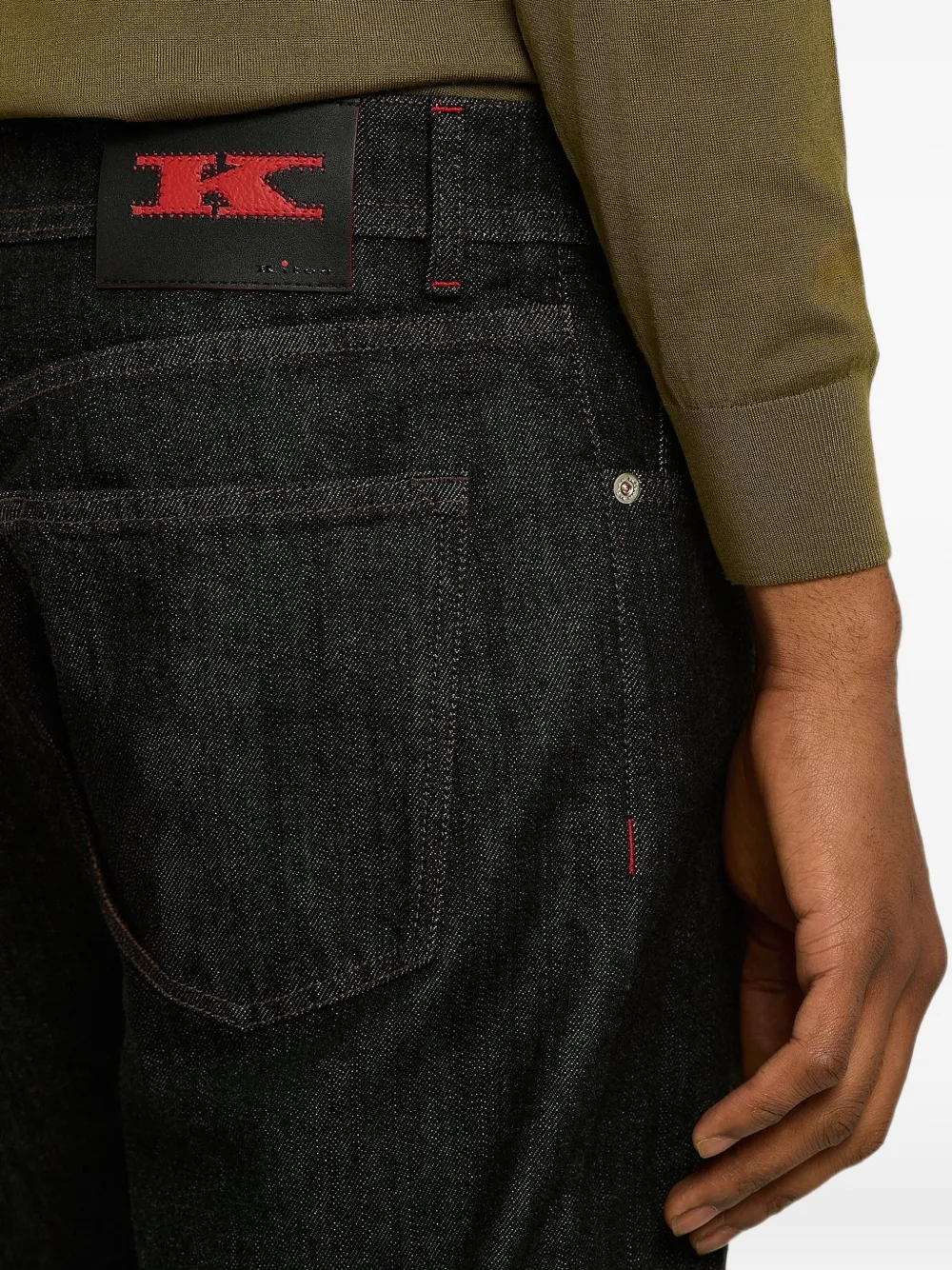 Kiton five-pocket jeans Zwart