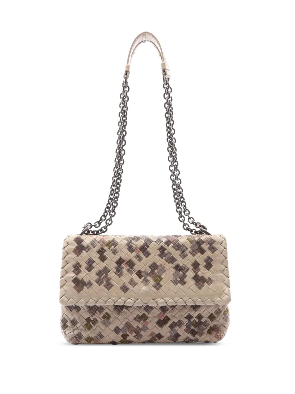 Bottega Veneta Pre-Owned 2012-2026 Small Nappa Intrecciato Embroidered Olimpia shoulder bag - Braun