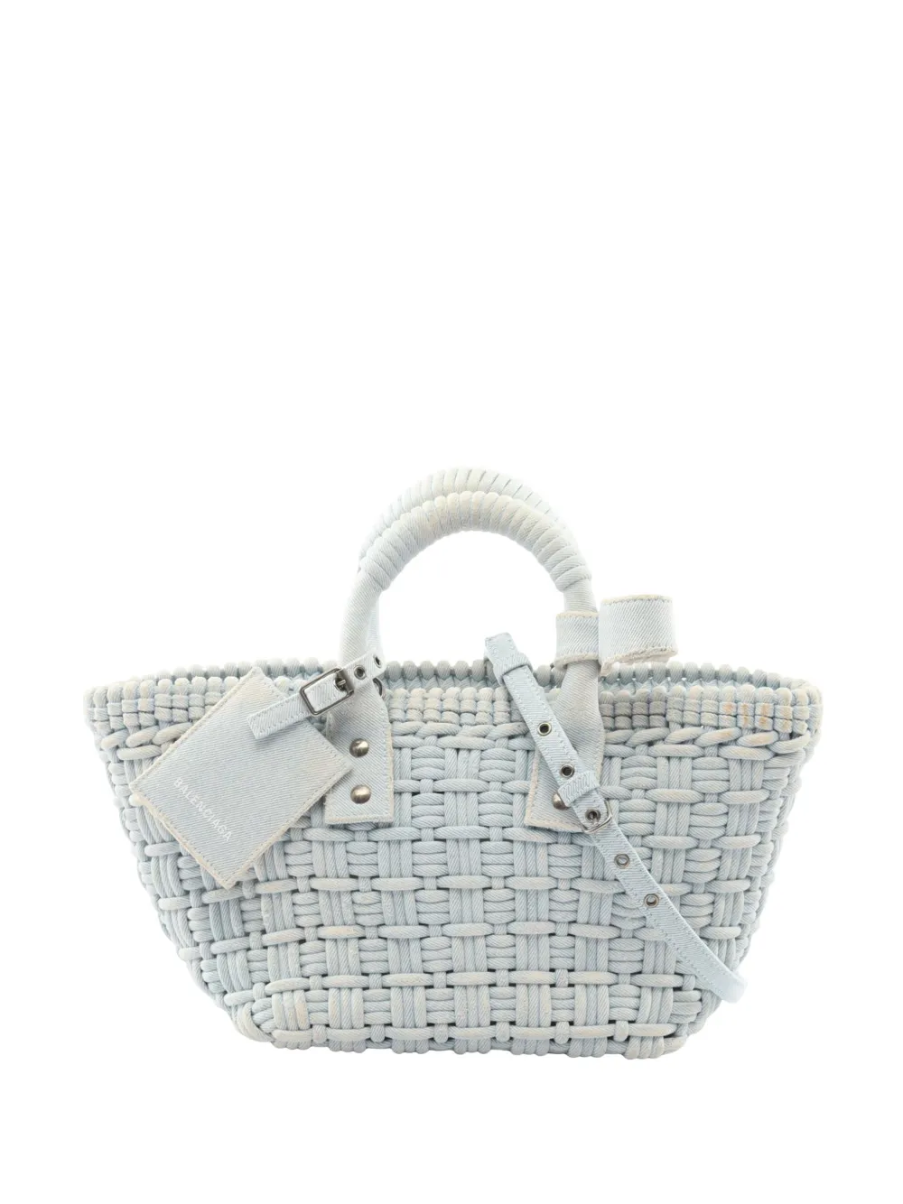 Balenciaga Pre-Owned 2018-2026 Denim Bistro Basket Bag XS satchel - Blau