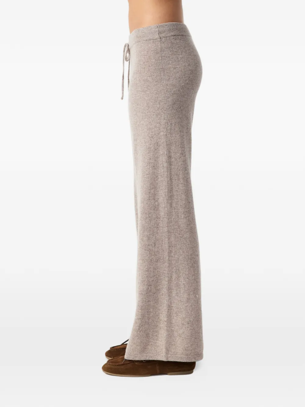 The Upside Amelie kasjmiergebreide straight broek Bruin