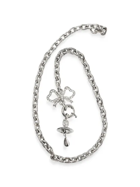 Vivienne Westwood Orb bow-pendant necklace