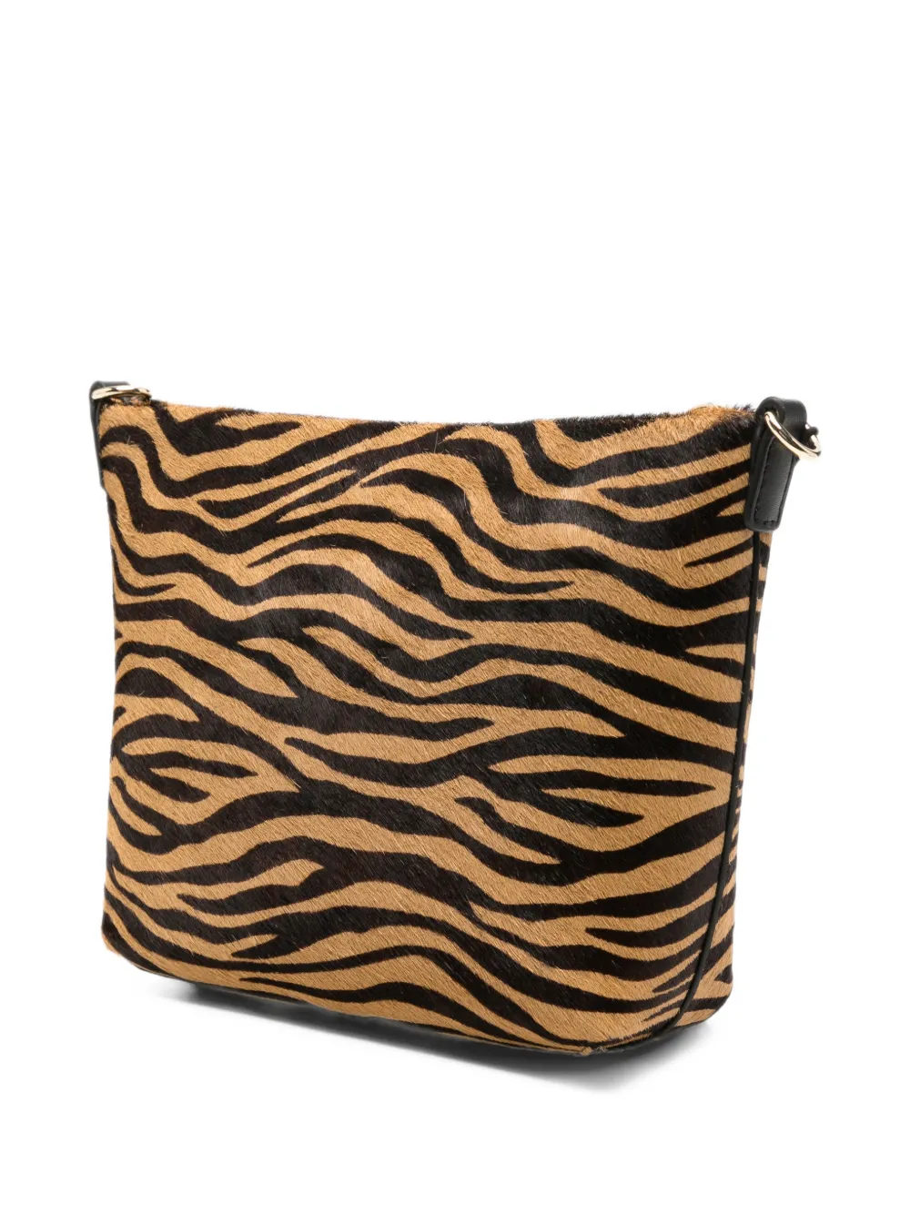 MC2 Saint Barth zebra-print pony-hair shoulder bag Beige