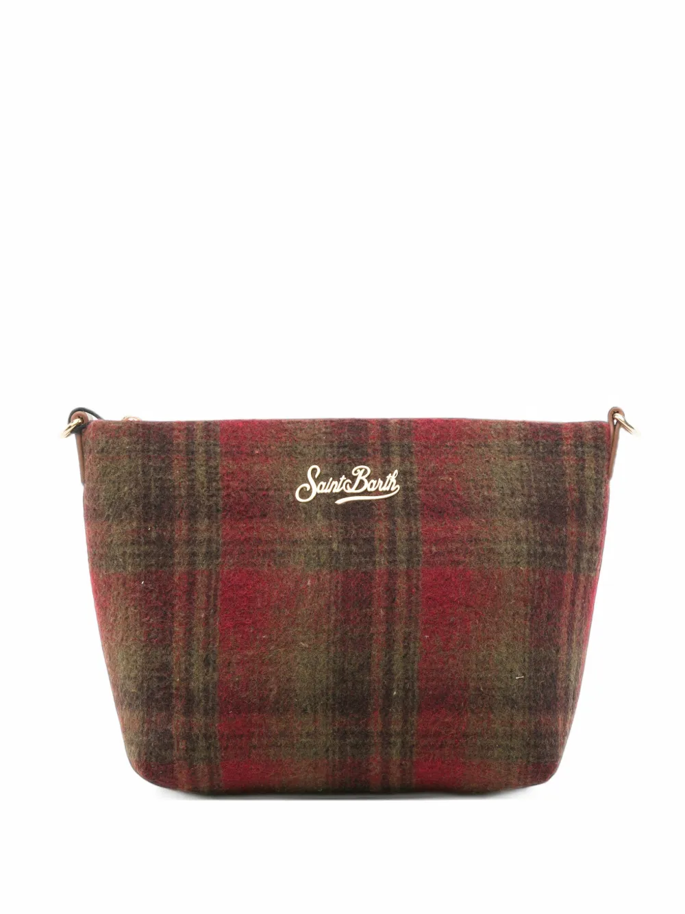 MC2 Saint Barth Aline tartan-check shoulder bag Rood