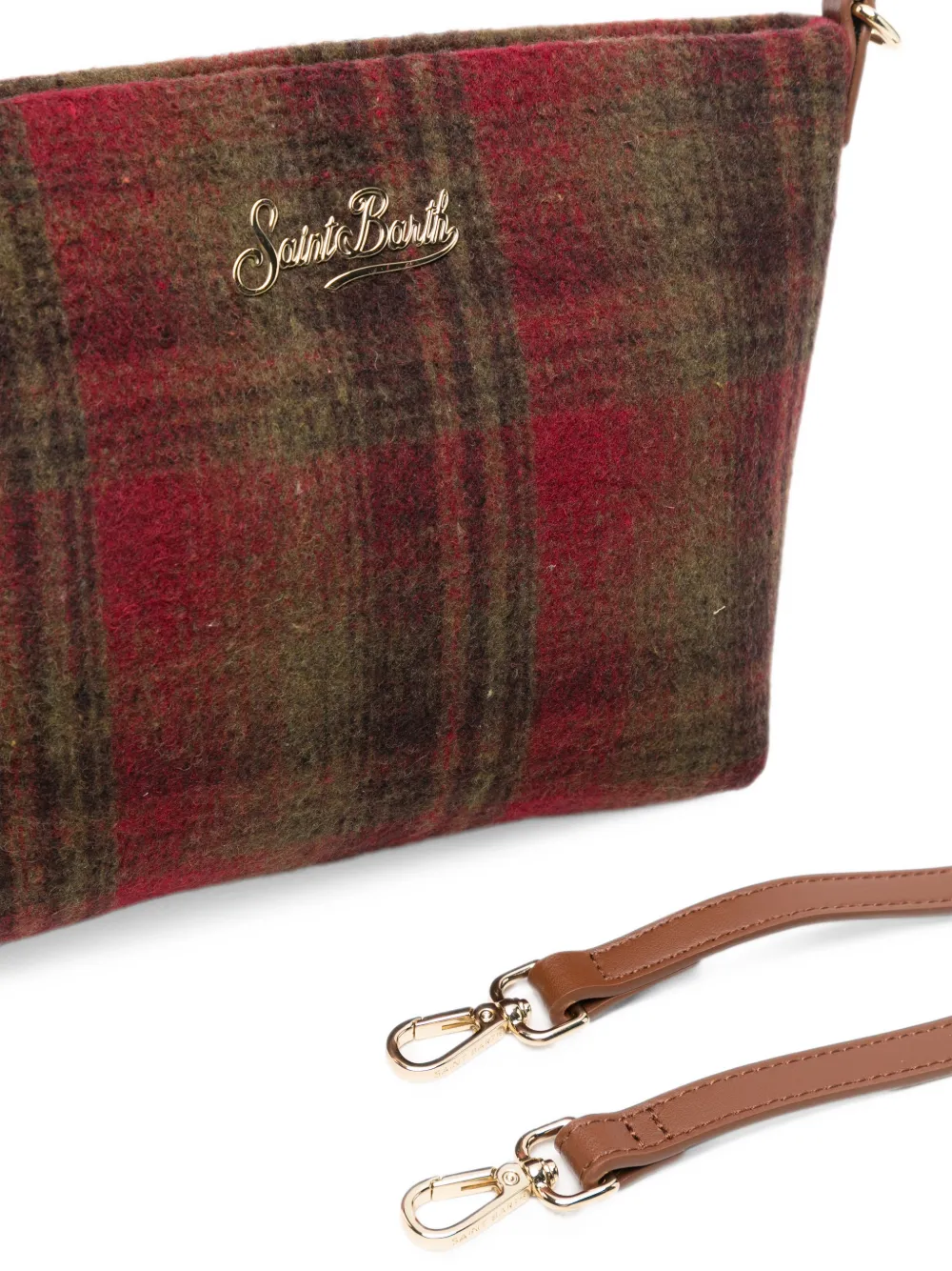 MC2 Saint Barth Aline tartan-check shoulder bag Rood