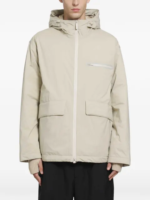 Laminar hooded zip-up jacket