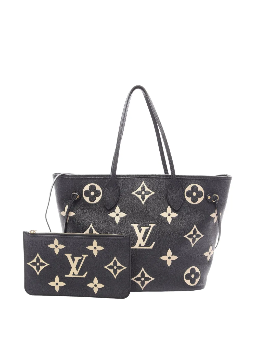 Louis Vuitton Pre-Owned 2021-2026 Bicolor Monogram Giant Empreinte Neverfull MM tote bag - Black