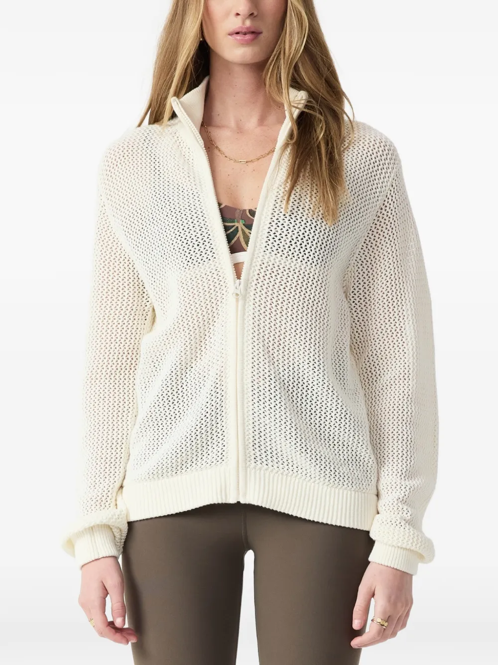 The Upside Hunter vest met rits Wit