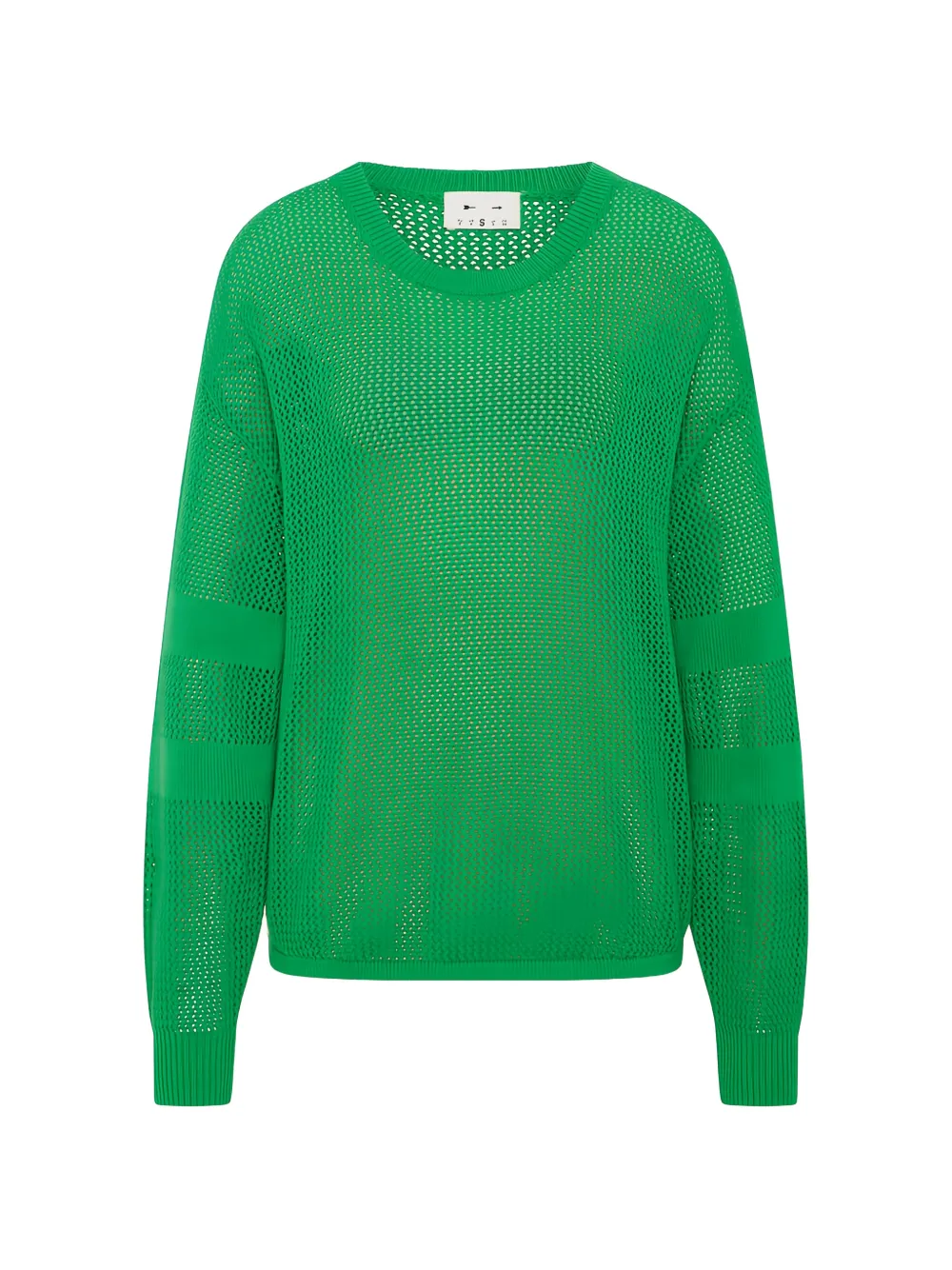 The Upside Fenway Sebastian open-knit crewneck sweater Groen