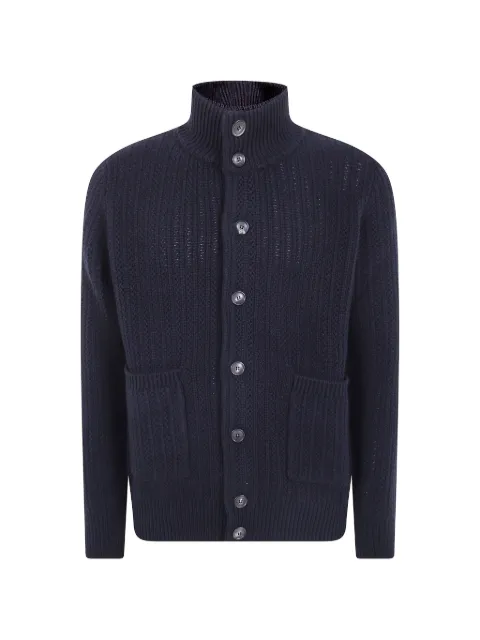 Filippo De Laurentiis ribbed-knit high-neck cardigan