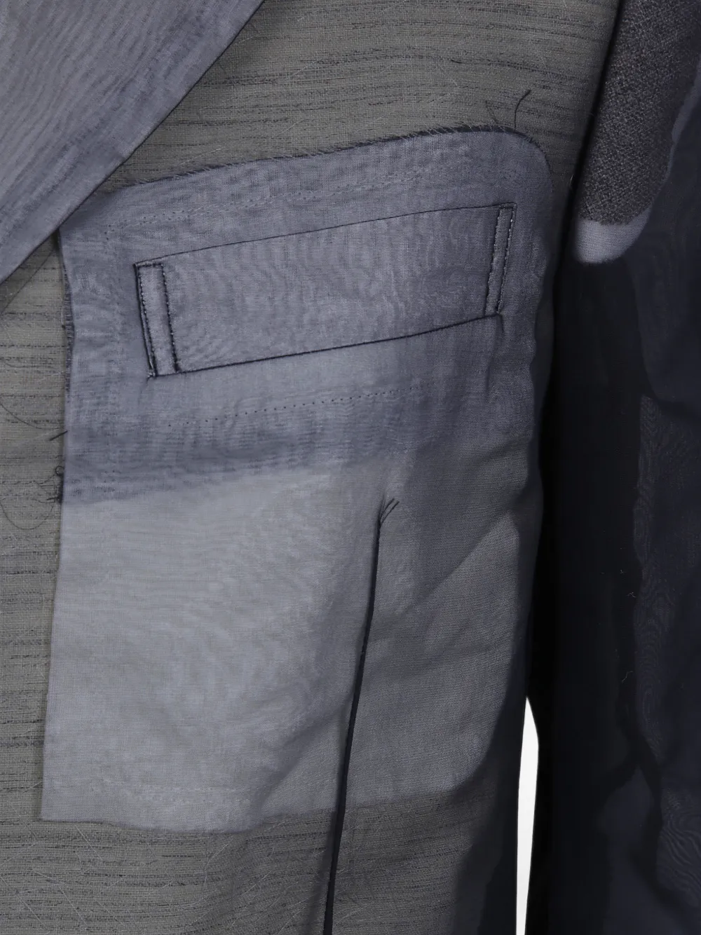 Comme Des Garçons sheer-panelled blazer Grijs