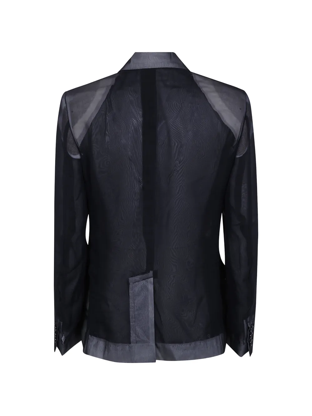 Comme Des Garçons sheer-panelled blazer Grijs