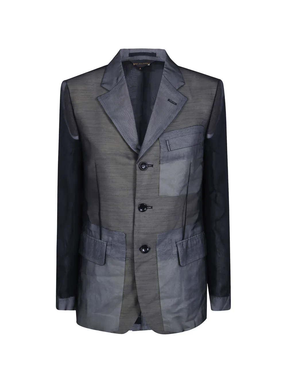 Comme Des Garçons sheer-panelled blazer Grijs