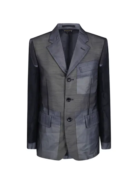 Comme Des Garçons cropped blazer med gennemsigtigt panel