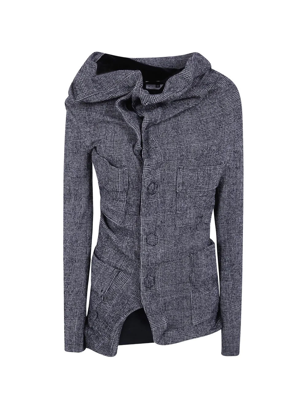 Junya Watanabe MAN check-pattern draped blazer | Grey | Image 1