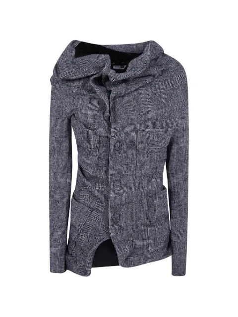 Junya Watanabe MAN check-pattern draped blazer