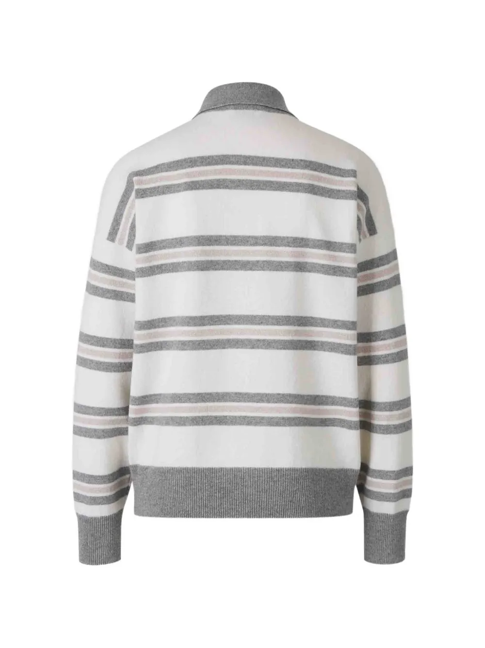 Peserico stripe-pattern polo shirt Wit